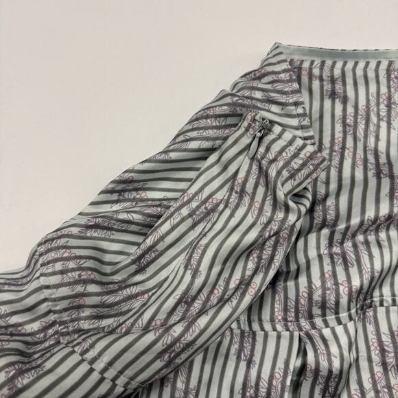 Y2K Kenzie 100% Silk Skirt Size 16 Drop Waist Pleated Floral Blue Purple Fairy - Picture 9 of 9